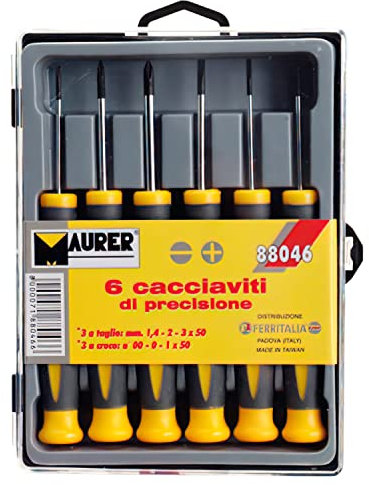 Maurer 88046 - Set Cacciaviti Maurer Professionale Precisione, 6 Pezzi
