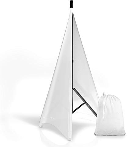 Pyle PSCRIM2W Universal Light Tripod Stand Scrim Skirt Trim DJ Speaker - White