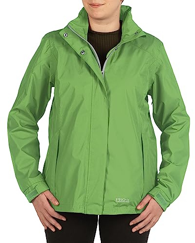 PRO-X elements Women's Jacket Carry I Women's Rain Jacket with Taped Seams, Underarm Ventilation Including Pack Sack, Breathable, Waterproof and Windproof