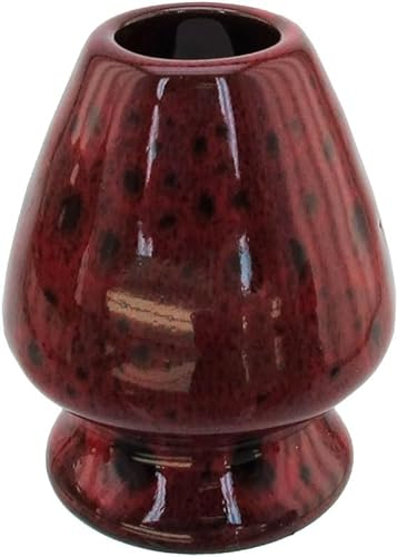 BambooMN Brand - Matcha Tea Whisk Holder - Deep Red with Black