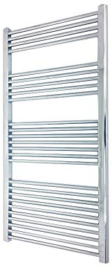 600mm(w) x 1400mm(h) Straight Chrome Heated Towel Rail, Radiator, Warmer 2661 BTUs Bathroom Central Heating Ladder Rail (Bar Pattern: 4-5-7-10)