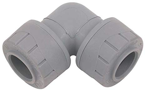 Polyplumb PB122 Elbow, Grey, 22 mm, Set of 10 Piece