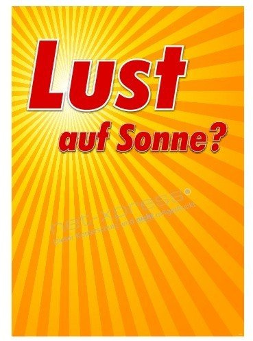 net-xpress Werbeplakat für Sonnenstudio DIN A1, Plakat Poster Solarium Sonnenbank