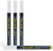 SECURIT - 4er-Set Kreidemarker - Für nicht-poröse Oberflächen (Schwarze Tafel, Glas, Metall, Spiegel...) - Dünne Spitze 1-2 mm - Weiß