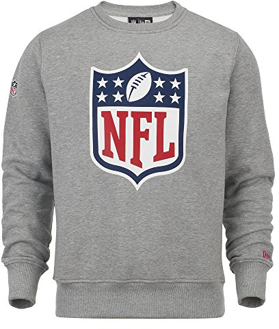New Era Team Logo Crew Pullover Men - NFL Logo - Heather Grey, Größe:L