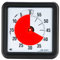 Time TTA1-W Timer Original Medium 18x18 cm; 60-minuten visueller Timer - Countdown-Uhr für Klassenzimmer oder Besprechungen für Kinder und Erwachsene (schwarz)