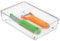 iDesign Cutlery Tray Drawer, Large Kitchen Drawer Insert, Practical organiser for Kitchen Utensils, Clear, 15 x 23 x 5 cm