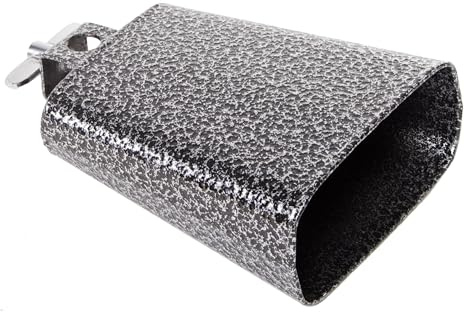 Fame M5 Cowbell, 4 1/2 Zoll, Schwarz/Silber, Hochwertige Stahl-Kuhglocke, 11.4 cm, Montierbar, Durchsetzungsstarker Klang, Exzellente Verarbeitung, Ideal für Musiker