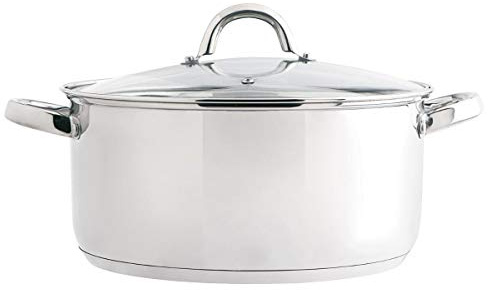 Quid Ottawa - Cacerola de 18 cm con tapa, acero inoxidable | Acero, Acero Inox, forma redondo, acabado metalizado, 18cm - 2l