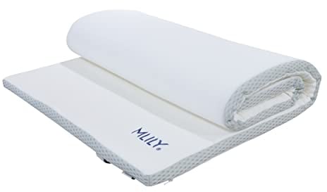 Mlily by Ebitop Topper Matratzen Matratzenauflage Matratze A180.4 Milly viskoseelastische Matratzenauflage 180 x 200 x 4 cm weiß