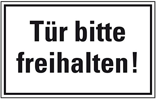 LEMAX® Türhinweisschild Tür bitte freihalten!, Kunststoff, 300x200mm
