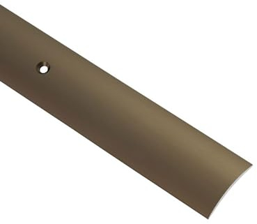 Gedotec Übergangsprofil Laminat - Vinyl Übergangs-Schiene gelocht Bodenprofil gewölbt | Türschwelle zum Schrauben | Alu Bronze eloxiert | Profil 50 x 1000 mm | 1 Stück Teppichschiene