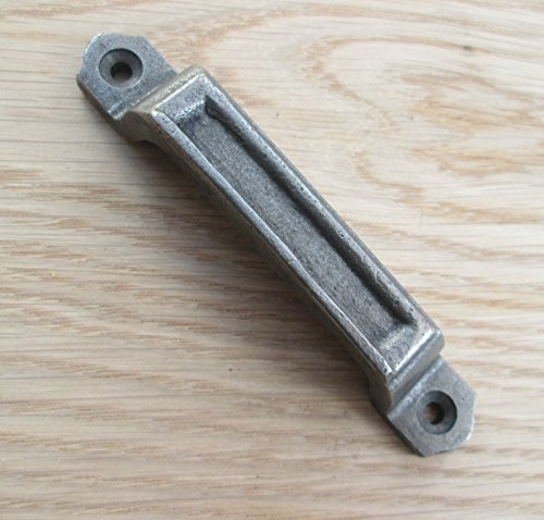 IRONMONGERY WORLD® Wrought CAST Iron Victorian Old Rim Lock Latch Keep Striker Plate 14 Options (Antique Iron Slim 105MM X 20MM X 20MM (LX WXH))