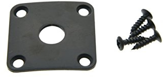 kaish negro Metal curvado inferior placa jack cuadrado Jackplate para Gibson Les Paul