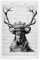 artboxONE Poster 30x20 cm Tiere Deer King hochwertiger Design Kunstdruck - Bild Deer antik Antique