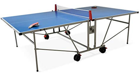 Alice's Garden - Table de ping Pong Outdoor Bleue - Table Pliable avec 2 Raquettes et 3 balles. pour Utilisation extérieure. Sport Tennis de Table