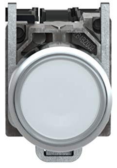 Schneider XB4BW31M5 Leuchtdrucktaster, weiß, flach, 1S+1Ö, tastend, LED 220-240V 50/60Hz