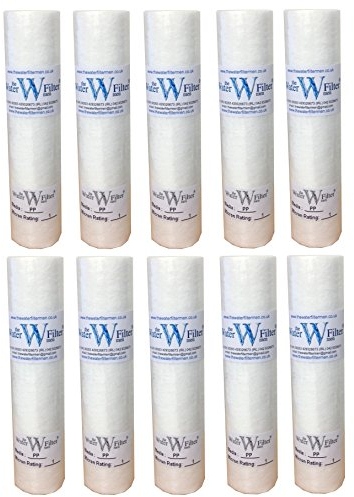 Il filtro dell'acqua Uomo 10x10 PP (1MIC) Osmosi inversa Osmosi da 10 Cartuccia del filtro dell'acqua della particella del sedimento PP, 1 micron, confezione di 10