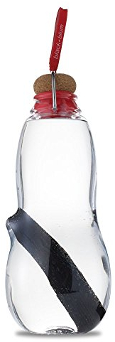 BLACK+BLUM | Eau Good Filter Water Bottle | Filtered Water using Traditional Japanese Binchotan Charcoal Filter Sticks, for Healthy Hydration | Leak Proof, BPA Free Tritan | Red, 800 ml