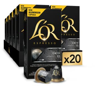 L'OR Espresso Cápsulas de Café Onyx | Intensidad 12 | 200 Cápsulas Compatibles Nespresso (R)* - Amazon Exclusive