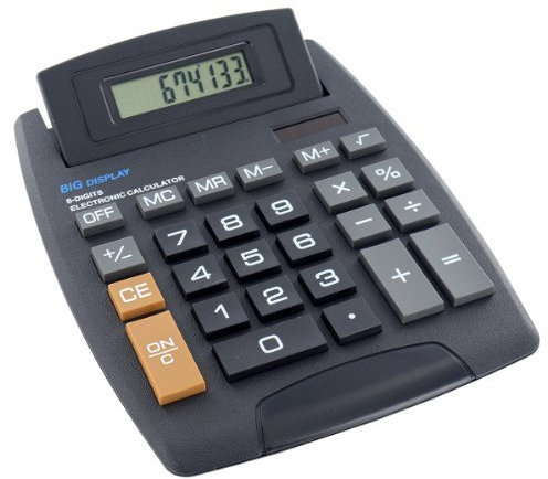 Jumbo Desktop Taschenrechner 8 Digit Große Knopf Schule Home Office Akku Solar Shopmonk
