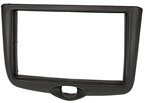 tomzz Audio 2455-045 Doppel DIN Radioblende kompatibel mit Toyota Yaris P1 1999 bis 2003 schwarz