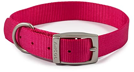 Ancol Viva Lightweight Buckle Collar Pink, Size 5 to fit 35-43 cm Weather Proof
