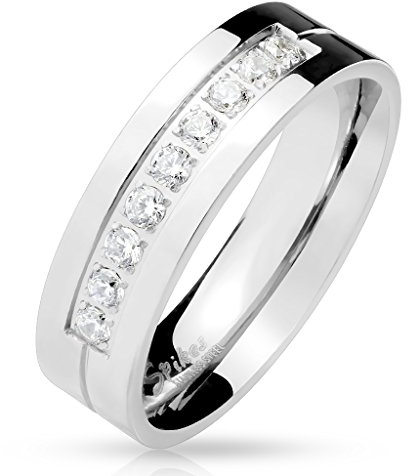 Tapsi´s Coolbodyart® Partner Ehe Ring Edelstahl 9 Zirkonia 61(19,5)