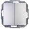 Kopp Paris Wechsel/Wechselschalter, IP 20, silber, 250V~, 650320082