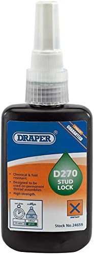 Draper 24659 D270 Stud Lock Components Adhesive, 50ml
