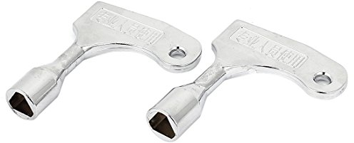 Sourcingmap Elevator Emergency Lift Door Release Triangle Lock Keys 60mm Length 8mm Hole L Shape 2 Pcs