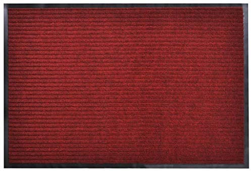 vidaXL Red Door Mat-120x180cm-Polyester & PVC Backing-Non-Slip Home/Office Entryway Floor Carpet Rug