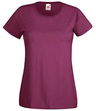 Fruit of the Loom women's value weight t-shirt, lady-fit - Red - XX-Large