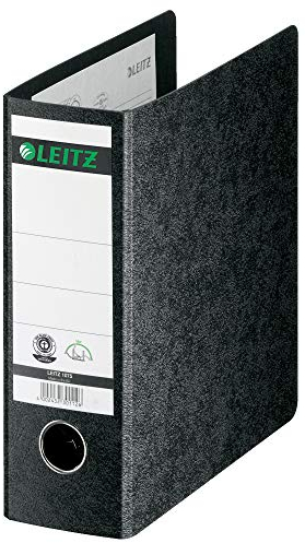Leitz Qualitäts-Ordner 180° A5, Schwarz, 80 mm Rücken, Einband aus Hartpappe, 10750000