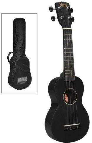 Korala Sopran-Ukulele m. Tasche schwarz