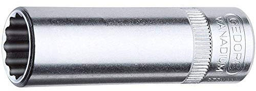 GEDORE Steckschlüsseleinsatz 1/4 Zoll lang UD-Profil 1/2 Zoll, 1 Stück, D 20 L 1/2AF