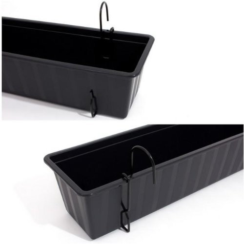 Prosper Plast is400-s433 40 x 18 x 14 cmAGRO die Balkonkasten – Anthrazit (12-teilig)