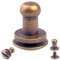 20 Sets Metal Round Head Button Stud Screwback Leather Screw 4.5MM Brass-Antique