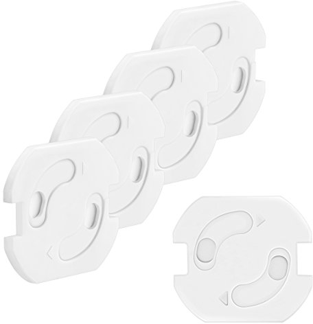 mumbi 5er Set Kindersicherung für Steckdosen - Steckdosenschutz mit Drehmechanik