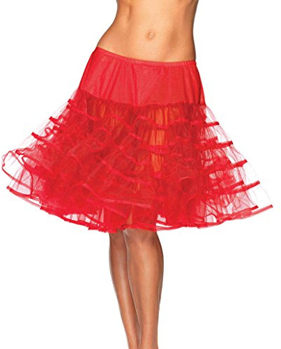 LEG AVENUE 83043 - Mittleren länge Petticoat, Einheitsgröße (Rot)