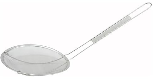 Winco Stainless Steel Strainer, 6.5-Inch Diameter, Fine Mesh,Medium