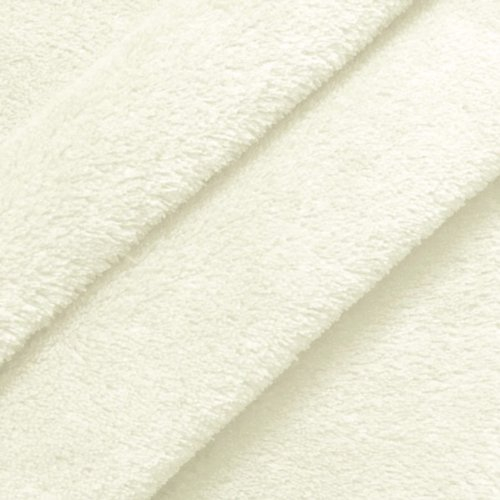 STOFFKONTOR Wellness Fleece Stoff - Meterware, Farbe Creme-Weiss - zum Nähen von Bekleidung und Homeaccessoires
