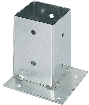 Alberts 211721 Ancre sur platine | pour la fixation dans les angles | galvanisée à chaud | 91 x 91 mm