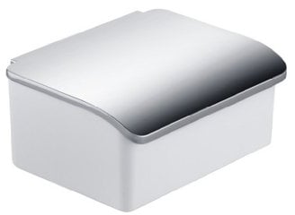 Keuco Feuchtpapierbox Elegance, (Porzellanbehälter weiß, Deckel verchromt, Wandmodell, modernes Design) 11667013000