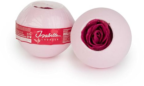 Isabelle Laurier - Bombe de bain effervescente pour Enfant et Adulte - Boule de bain Senteur Rose - 97% d'ingrédients Naturels - ROSA ROSA