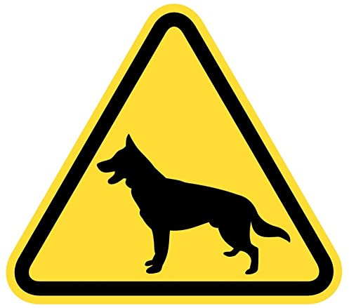 Samunshi® Warndreieck Schäferhund Aufkleber Schäferhundaufkleber - 15x13,1cm mehrfarbig