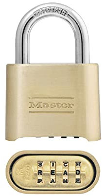 Master Lock Lucchetto con combinazione, 5,1 cm di larghezza, 175DWD, marrone chiaro, 1 pezzo