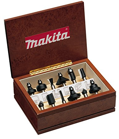 Aparoli A-88054 Jeu de fraises Makita professionnelles pour défonceuse 12 pièces 8 mm