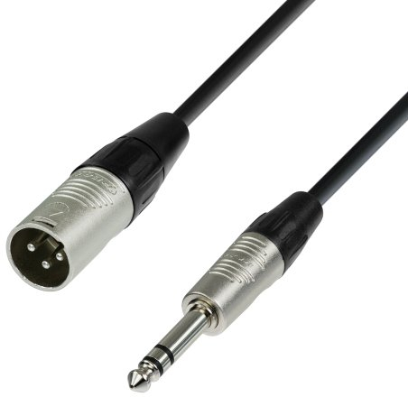 Adam Hall Cables 4 STAR BMV 1000 - Cavo microfono REAN XLR maschio a jack stereo da 6,3 mm 10 m