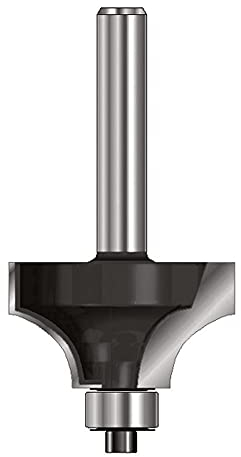 ENT 09822 Viertelstabfräser HW, Schaft (S) 8 mm, Durchmesser (D) 44,7 mm, NL 22,2 mm, R 16 mm, SL 32 mm, mit Kugellager